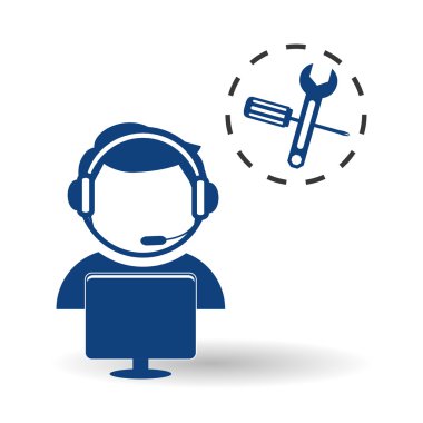 Teknik Servis. Arama Merkezi simgesi. Destek kavramı