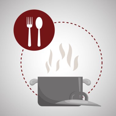 Menü tasarımı. Gıda simgesi. Restaurant konseptini