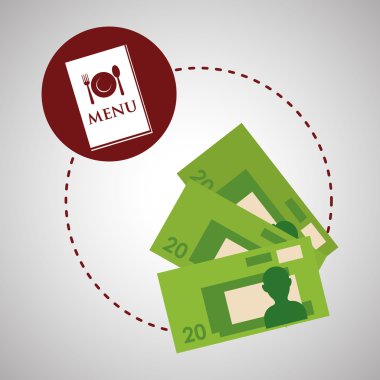 Menü tasarımı. faturaları simgesi. Restaurant konseptini