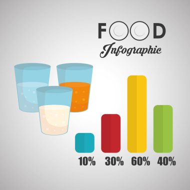 sağlıklı gıda tasarım. Infographic simgesi. Menü kavramı