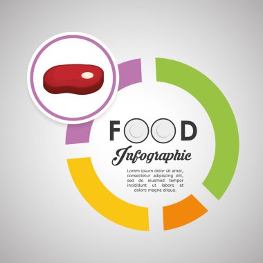 sağlıklı gıda tasarım. Infographic simgesi. Menü kavramı