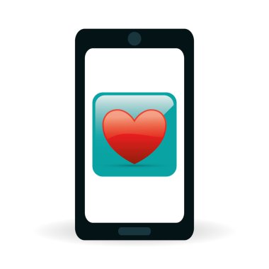 Teknoloji tasarım. sosyal medya simge. Smartphone kavramı