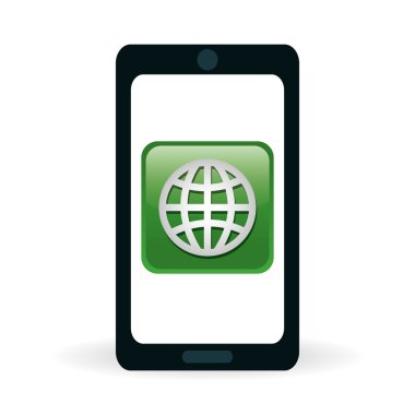 Teknoloji tasarım. sosyal medya simge. Smartphone kavramı