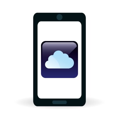 Teknoloji tasarım. sosyal medya simge. Smartphone kavramı