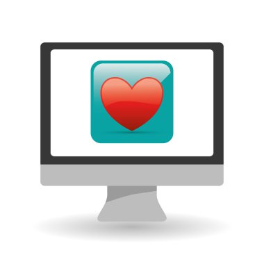 Teknoloji tasarım. sosyal medya simge. bilgisayar kavramı