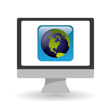 Teknoloji tasarım. sosyal medya simge. bilgisayar kavramı