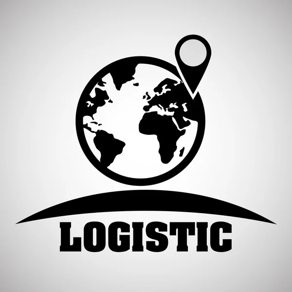 Progettazione logistica. Concezione spedizione e consegna — Vettoriale Stock