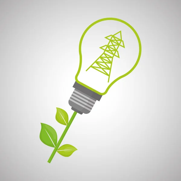 Design ecológico. ícone de proteção. conceito verde. , ilustração vetorial — Vetor de Stock