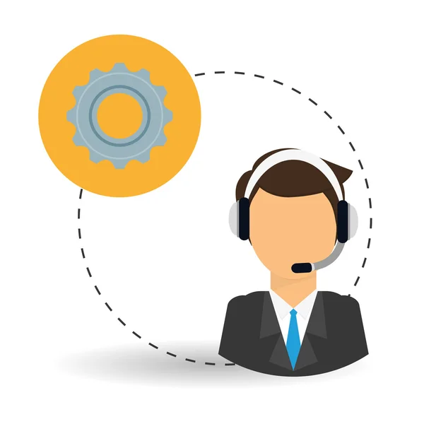 Technical service. call center icon. support concept — Stock Vector