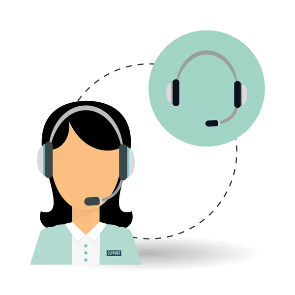 Technische dienst. Call center pictogram. steun concept — Stockvector