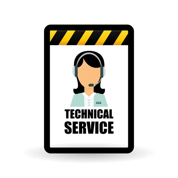 Technische dienst. Call center pictogram. steun concept — Stockvector