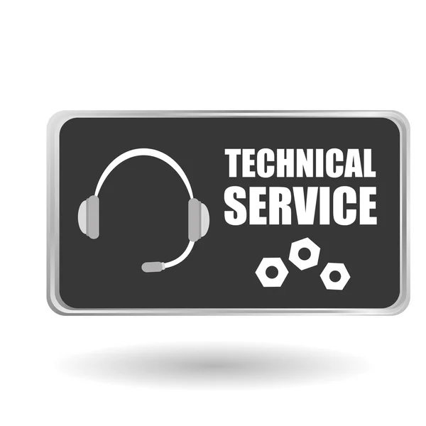 Technische dienst. Call center pictogram. steun concept — Stockvector