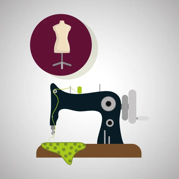 Швейная икона текстиля. Концепция портняжного магазина — стоковый вектор