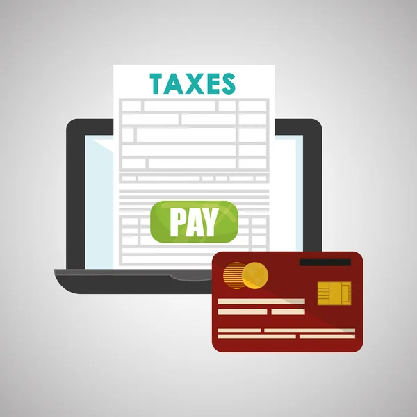 Conception des impôts. icône de finance. Notion de fiscalité — Image vectorielle