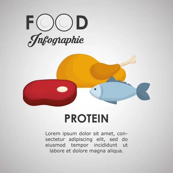 Diseño de alimentos saludables. icono de la infografía. concepto de menú — Vector de stock
