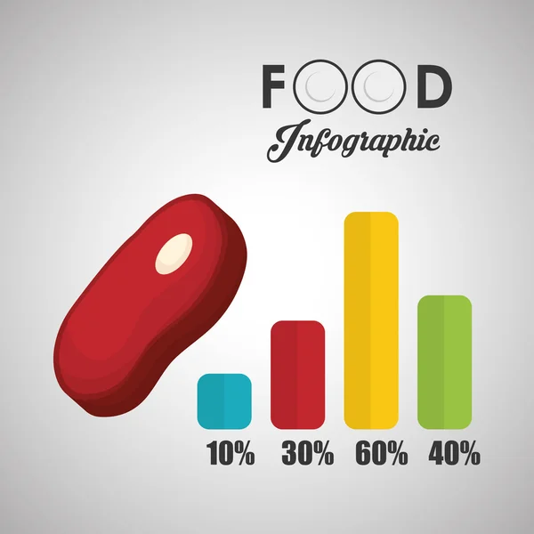 Gesundes Lebensmitteldesign. Infografik-Symbol. Menükonzept — Stockvektor