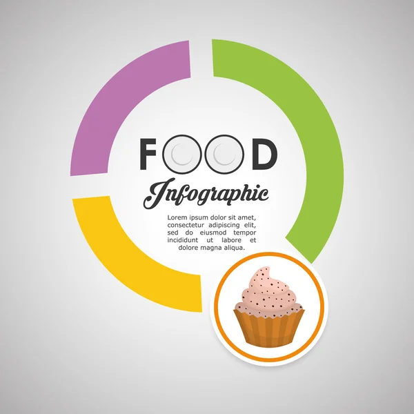 Design del cibo sano. icona infografica. concetto di menu — Vettoriale Stock