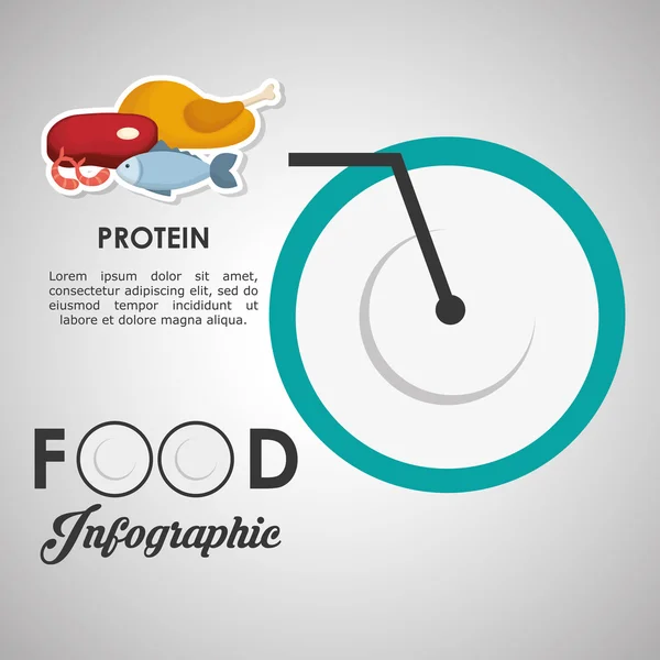 Diseño de alimentos saludables. icono de la infografía. concepto de menú — Vector de stock