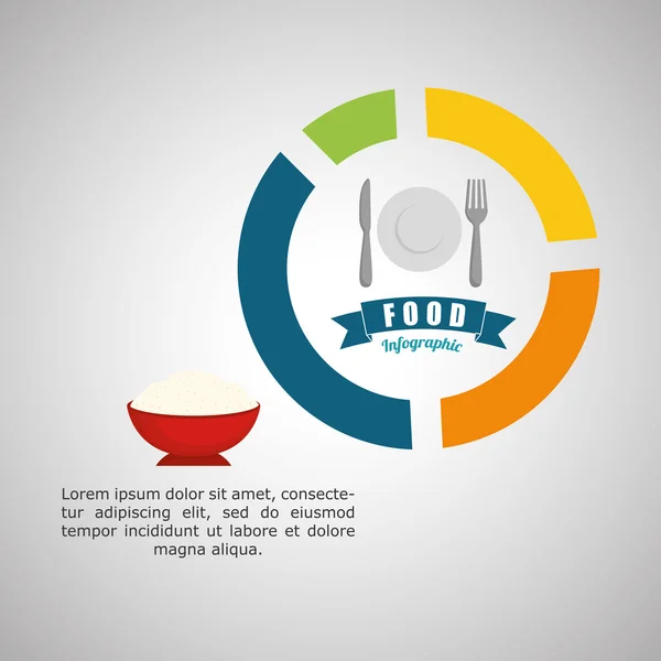 Diseño de alimentos saludables. icono de la infografía. concepto de menú — Vector de stock