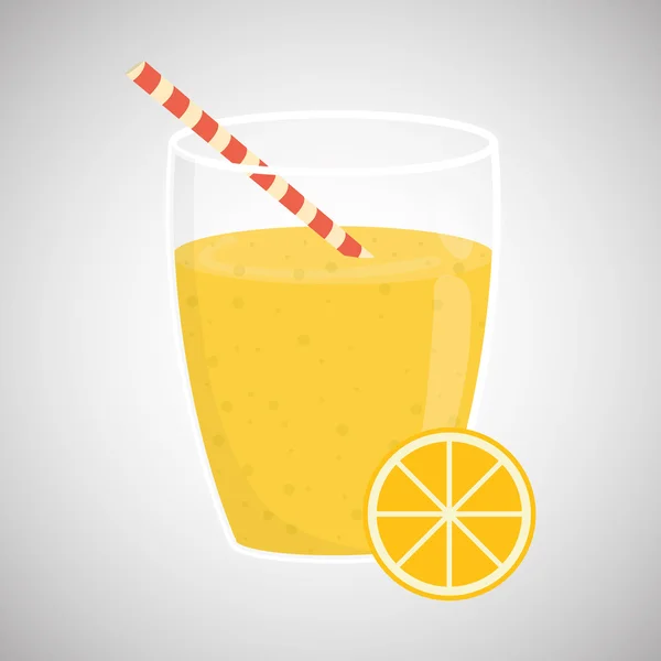 Design de suco. ícone de vidro. conceito de bebida, ilustração vetorial — Vetor de Stock