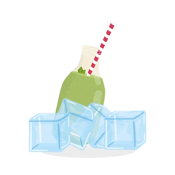 Diseño del jugo. icono de vidrio. concepto de bebida, ilustración vectorial — Vector de stock
