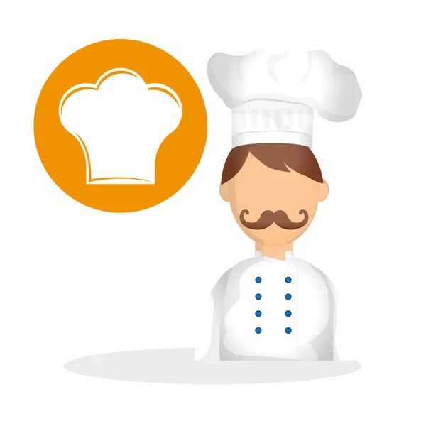 Chef design, fornece ícone. conceito de restaurante, ilustração vetorial — Vetor de Stock
