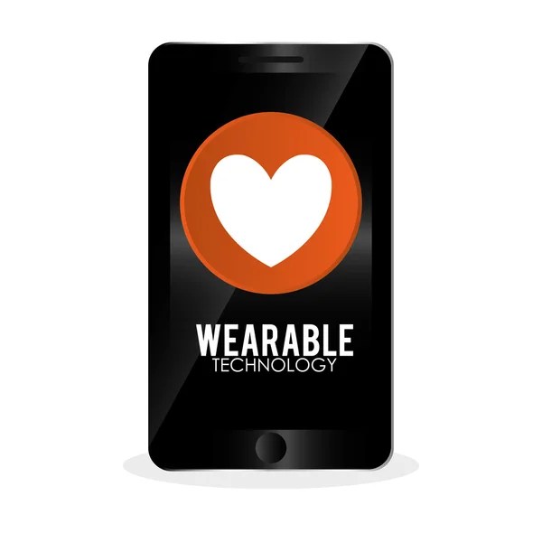 Design de tecnologia wearable. ícone de mídia social. conceito de smartphone, ilustração vetorial — Vetor de Stock