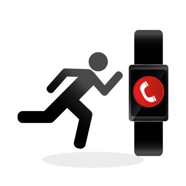 giyilebilir teknoloji tasarım. sosyal medya simge, vektör çizim