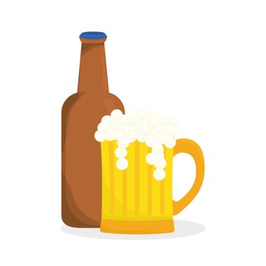 Bira tasarım. bira simgesi. İçecek konsepti, vektör çizim