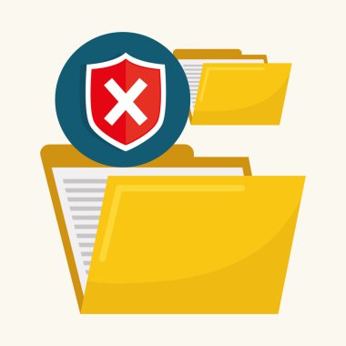 Güvenlik sistemi tasarımı. teknoloji illüstrasyon. Koruma simgesi