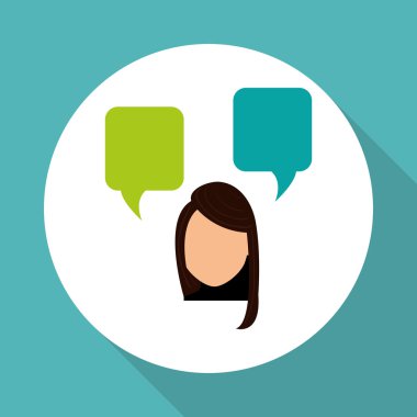 İletişim tasarımı. insanlar illüstrasyon. balonu simgesinin