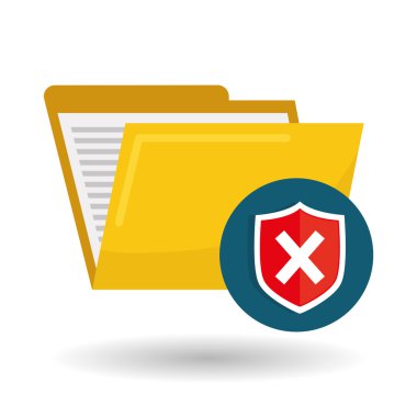 Güvenlik sistemi tasarımı. teknoloji illüstrasyon. Koruma simgesi