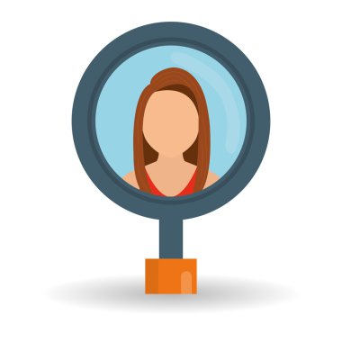 İnsan kaynakları tasarlayın. insanlar illüstrasyon. Arama simgesi