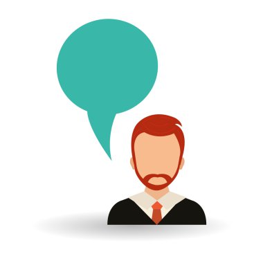 İletişim tasarımı. insanlar illüstrasyon. balonu simgesinin