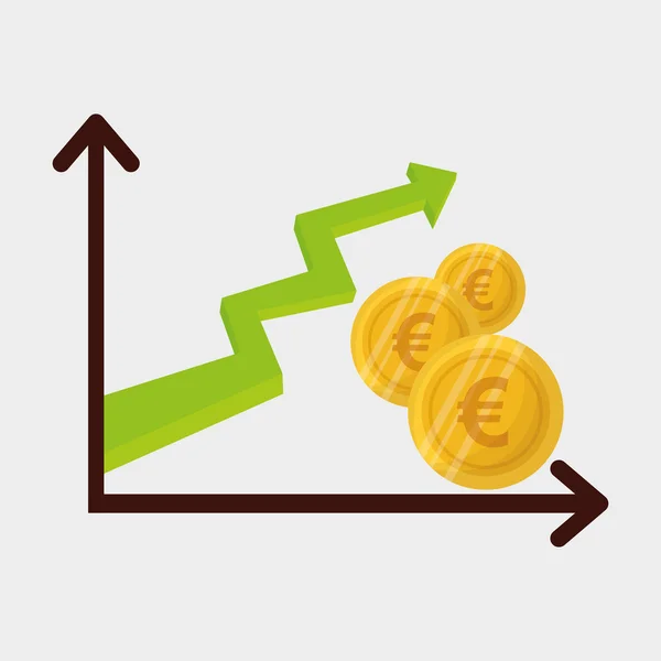 Diseño de economía global, concepto financiero y monetario — Vector de stock