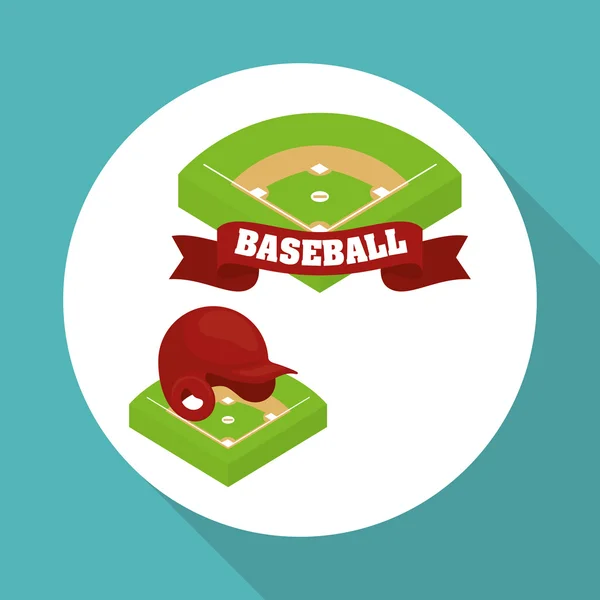 Conception, sport et fournitures de baseball illustration — Image vectorielle