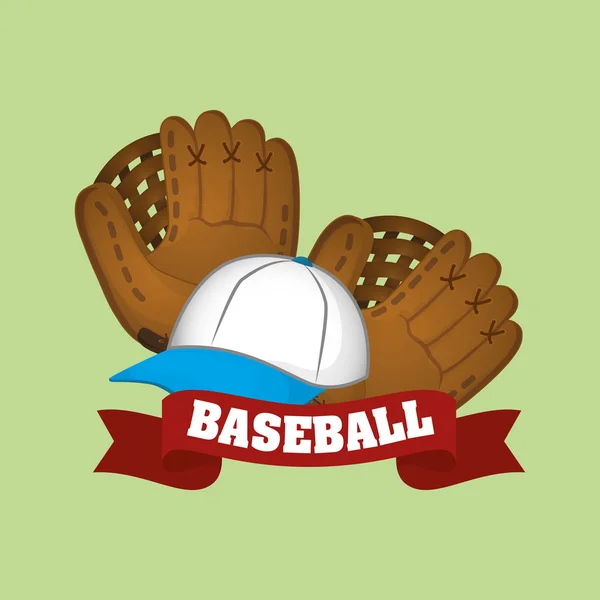 Baseball Design, Sport und Zubehör Illustration — Stockvektor