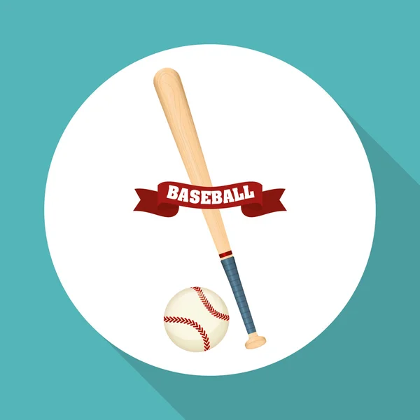 Иллюстрация бейсбольного дизайна, спорта и материалов — стоковый вектор