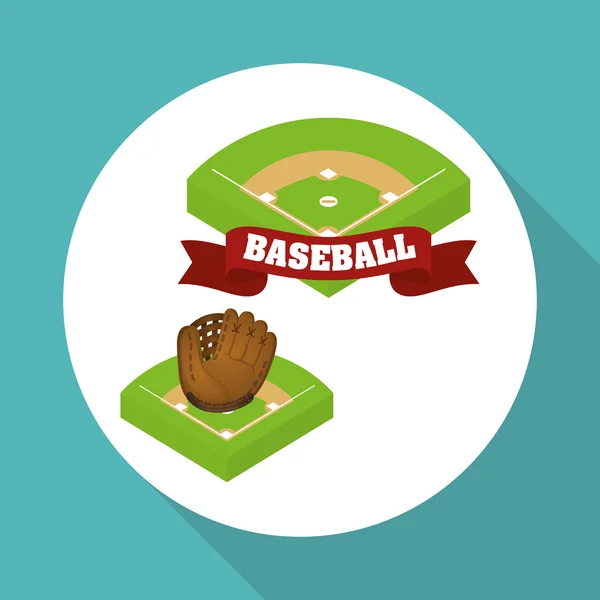 Baseball Design, Sport und Zubehör Illustration — Stockvektor