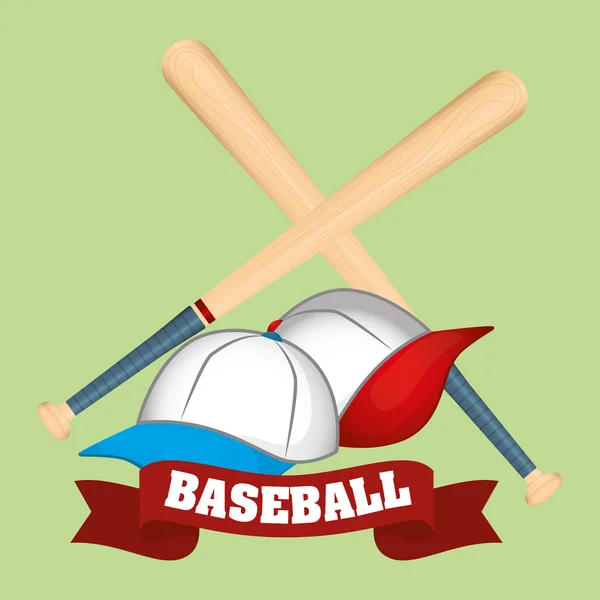 Baseball Design, Sport und Zubehör Illustration — Stockvektor