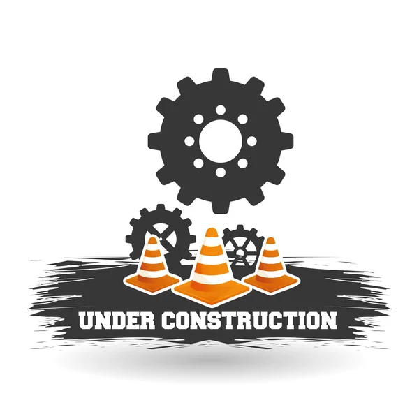 Sob projeto de construção. ilustração do trabalho. ícone de reparação —  Vetores de Stock