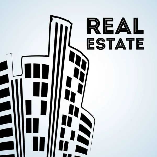 Real estate design, building and city concept, editable vector — Stock Vector