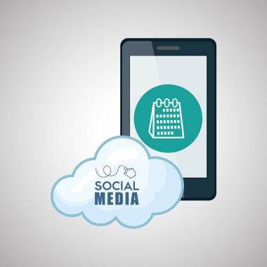 Sosyal Medya tasarım. akıllı telefon simgesi. Ağ kavramı