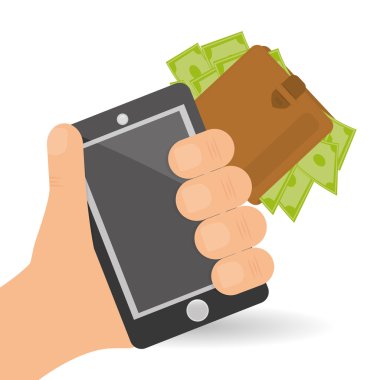 Para tasarım. İş simgesi. Mali madde kavramı