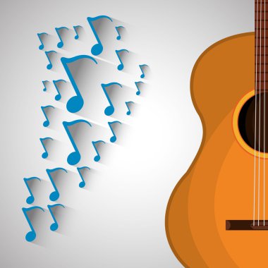 Müzik tasarımı. izole illustration.entertainment kavramı