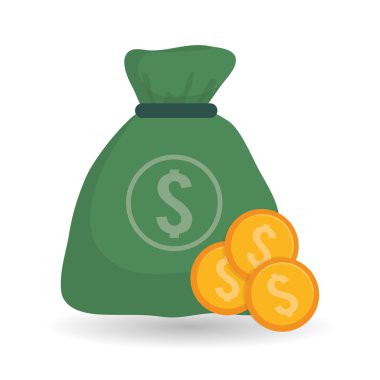 Para tasarım. İş simgesi. Mali madde kavramı