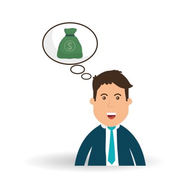 Para tasarım. İş simgesi. Mali madde kavramı