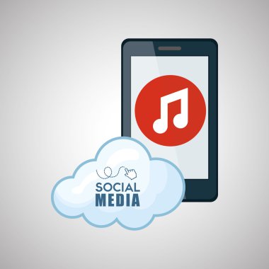 Sosyal Medya tasarım. akıllı telefon simgesi. Ağ kavramı