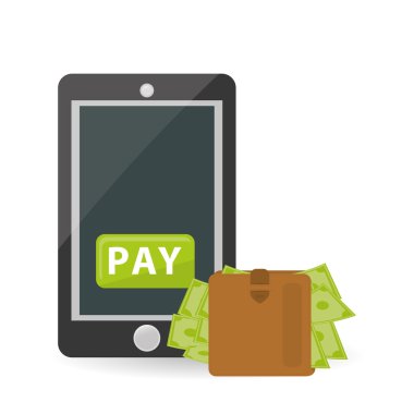 Para tasarım. İş simgesi. Mali madde kavramı