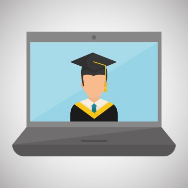 Üniversitesi tasarım. Mezuniyet ve eğitim illüstrasyon